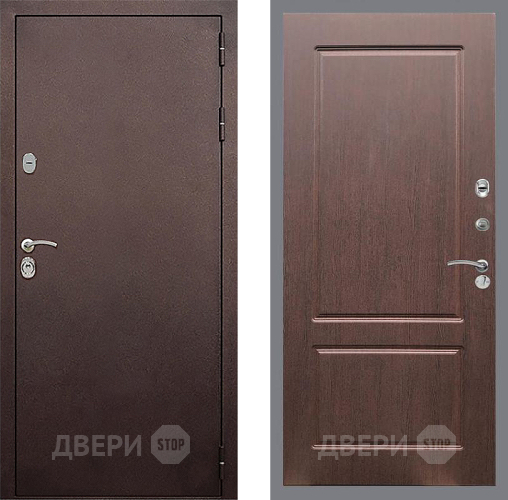Дверь Стоп КЛАССИК Медь ФЛ-117 Орех премиум в Серпухове