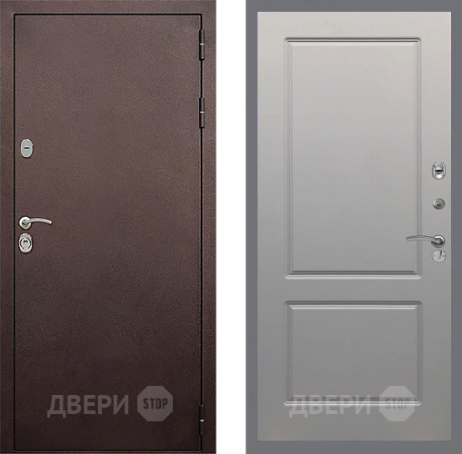 Входная металлическая Дверь Стоп КЛАССИК Медь ФЛ-117 Грей софт в Серпухове
