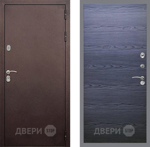 Дверь Стоп КЛАССИК Медь Гладкая Дуб тангенальный черный в Серпухове