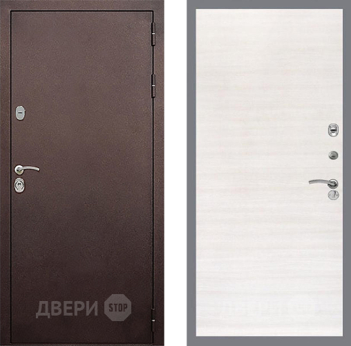 Дверь Стоп КЛАССИК Медь Гладкая Акация светлая в Серпухове