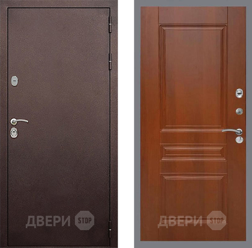 Входная металлическая Дверь Стоп КЛАССИК Медь ФЛ-243 Итальянский орех в Серпухове