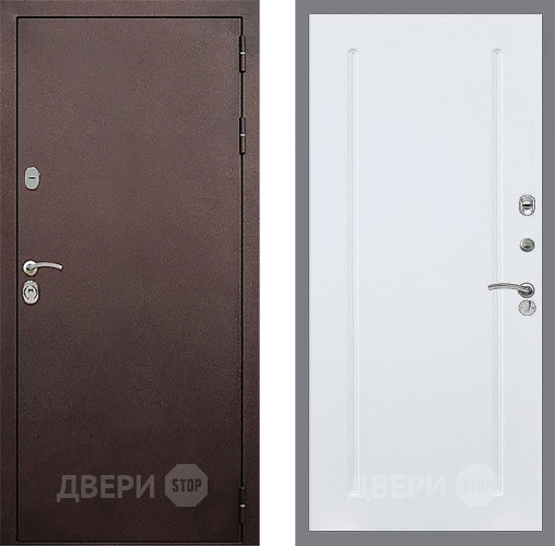 Дверь Стоп КЛАССИК Медь ФЛ-68 Силк Сноу в Серпухове