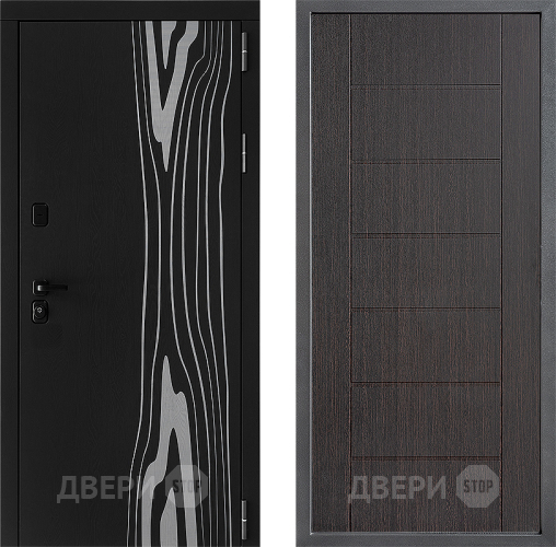 Входная металлическая Дверь Дверной континент ДК-12 ФЛ-Лайн Венге в Серпухове