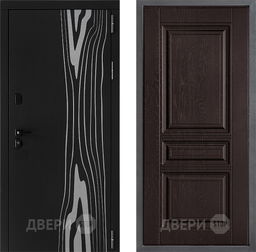 Входная металлическая Дверь Дверной континент ДК-12 ФЛ-243 Дуб шоколадный в Серпухове