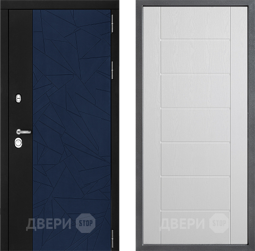 Входная металлическая Дверь Дверной континент ДК-9 ФЛ-Лайн Белое дерево в Серпухове