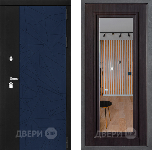 Дверь Дверной континент ДК-9 ФЛЗ Зеркало Венге в Серпухове