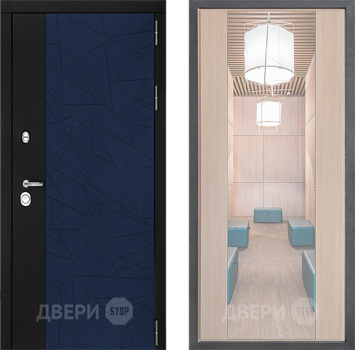 Входная металлическая Дверь Дверной континент ДК-9 ФЛЗ-1 Зеркало Капучино в Серпухове