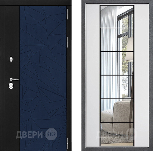 Дверь Дверной континент ДК-9 ФЛЗ-2 Зеркало Белый софт в Серпухове