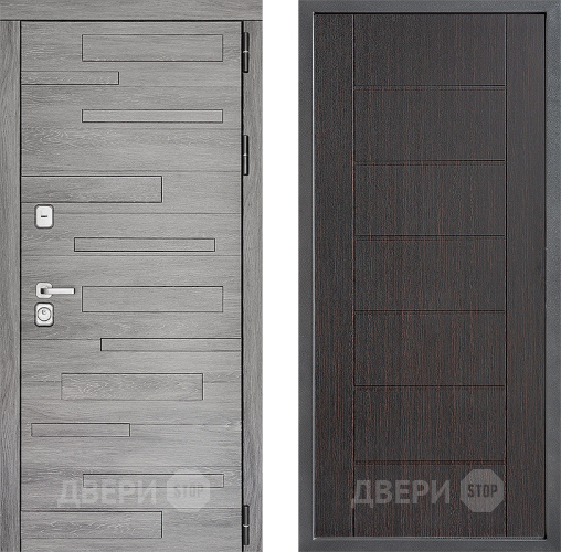 Входная металлическая Дверь Дверной континент ДК-10 ФЛ-Лайн Венге в Серпухове
