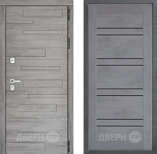 Входная металлическая Дверь Дверной континент ДК-10 ФЛ-49 Бетон серый в Серпухове