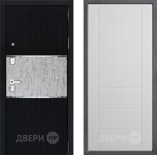 Входная металлическая Дверь Дверной континент ДК-13 ФЛ-Лайн Белое дерево в Серпухове