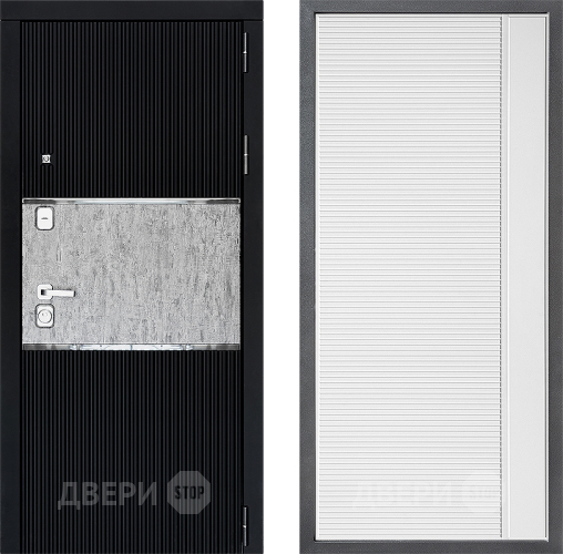 Входная металлическая Дверь Дверной континент ДК-13 ФЛ-757 Белое Стекло Софт милк в Серпухове