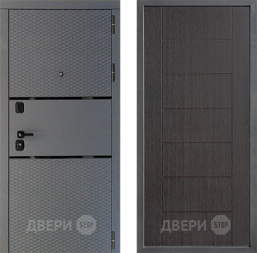 Входная металлическая Дверь Дверной континент Диамант Дизайн ФЛ-Лайн Венге в Серпухове