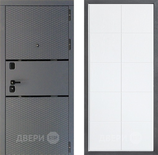 Дверь Дверной континент Диамант Дизайн ФЛ-Кватро Белое дерево в Серпухове