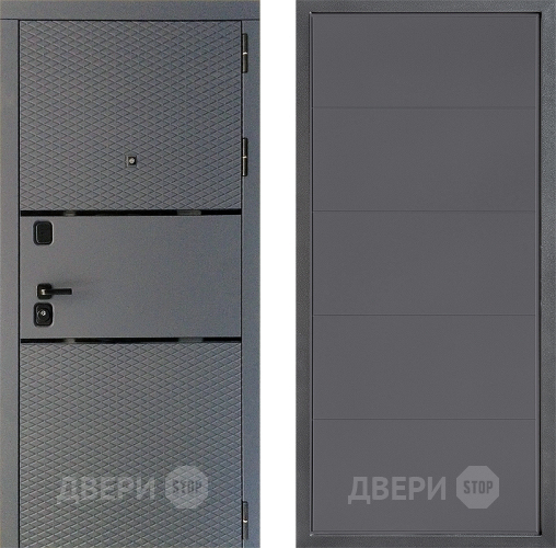 Входная металлическая Дверь Дверной континент Диамант Дизайн ФЛ-649 Графит софт в Серпухове