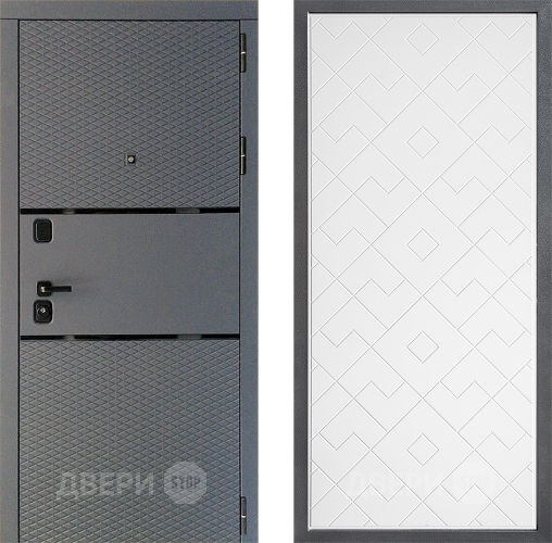 Дверь Дверной континент Диамант Дизайн ФЛ-Тиффани Белый софт в Серпухове