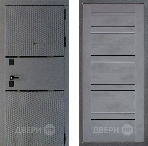 Дверь Дверной континент Диамант Дизайн ФЛ-49 Бетон серый в Серпухове