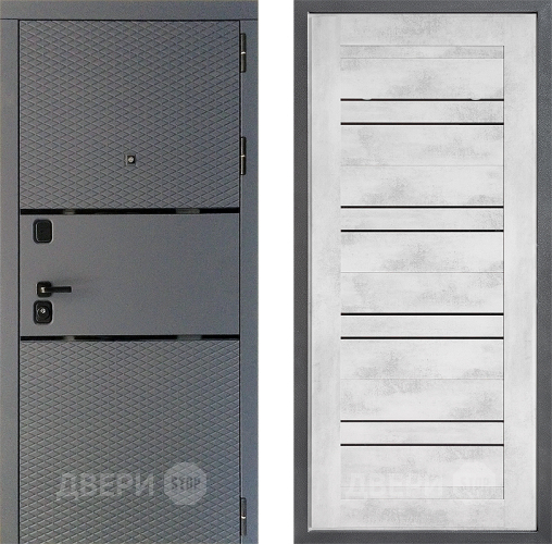 Входная металлическая Дверь Дверной континент Диамант Дизайн ФЛ-49 Бетон снежный в Серпухове