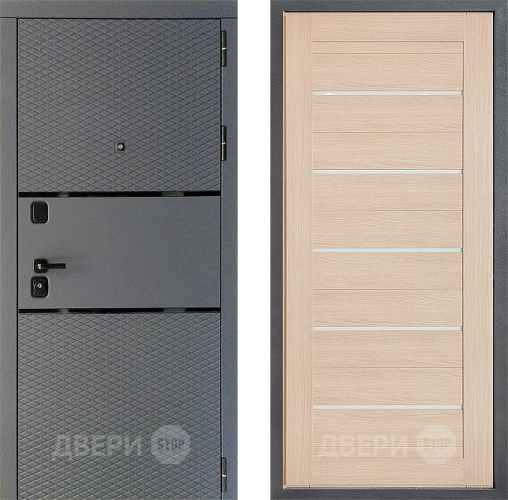 Входная металлическая Дверь Дверной континент Диамант Дизайн ФЛ-46 Капучино в Серпухове