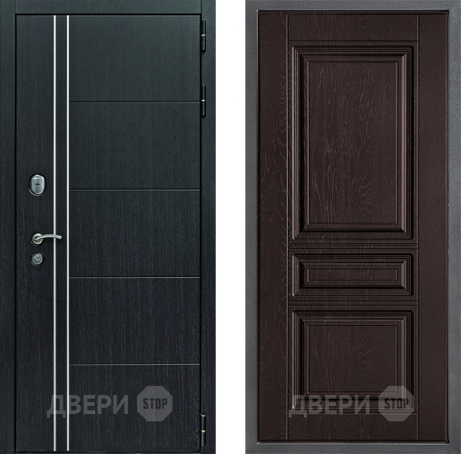Входная металлическая Дверь Дверной континент Теплолюкс Дизайн ФЛ-243 Дуб шоколадный в Серпухове