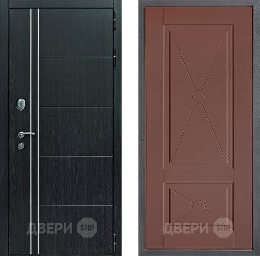 Входная металлическая Дверь Дверной континент Теплолюкс Дизайн ФЛ-617 Ясень шоколадный в Серпухове