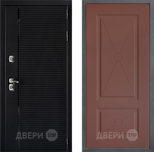 Входная металлическая Дверь Дверной континент ДК-1 ФЛ-617 Ясень шоколадный в Серпухове