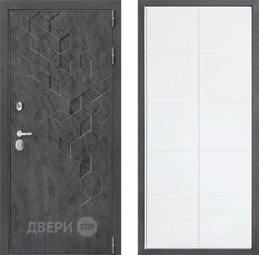 Входная металлическая Дверь Дверной континент ДК-3/713 ФЛ-Кватро Белое дерево в Серпухове