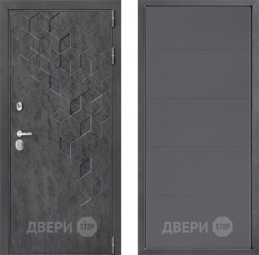 Входная металлическая Дверь Дверной континент ДК-3/713 ФЛ-649 Графит софт в Серпухове