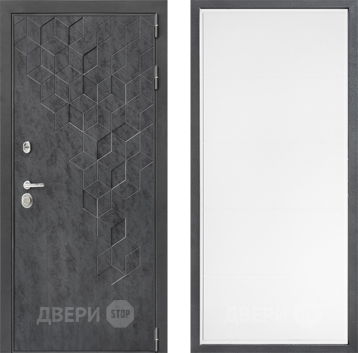 Входная металлическая Дверь Дверной континент ДК-3/713 ФЛ-649 Белый софт в Серпухове