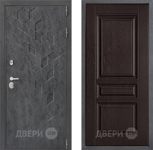Входная металлическая Дверь Дверной континент ДК-3/713 ФЛ-243 Дуб шоколадный в Серпухове