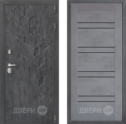 Входная металлическая Дверь Дверной континент ДК-3/713 ФЛ-49 Бетон серый в Серпухове