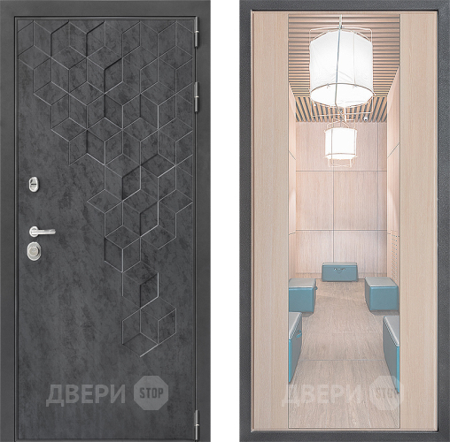 Дверь Дверной континент ДК-3/713 ФЛЗ-1 Зеркало Капучино в Серпухове