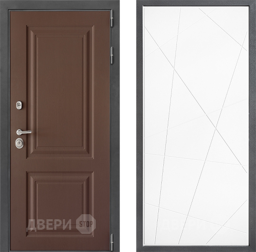 Входная металлическая Дверь Дверной континент ДК-3/729 ФЛ-655 Белый софт в Серпухове