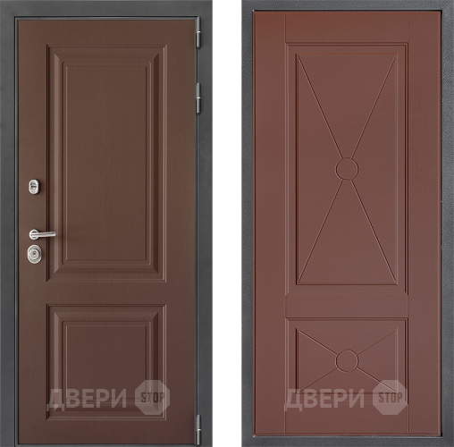 Входная металлическая Дверь Дверной континент ДК-3/729 ФЛ-617 Ясень шоколадный в Серпухове