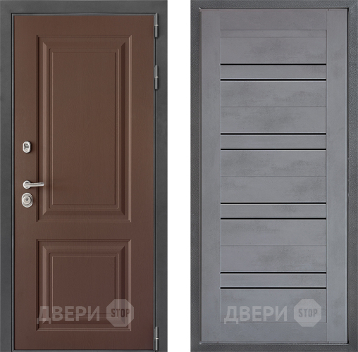Входная металлическая Дверь Дверной континент ДК-3/729 ФЛ-49 Бетон серый в Серпухове
