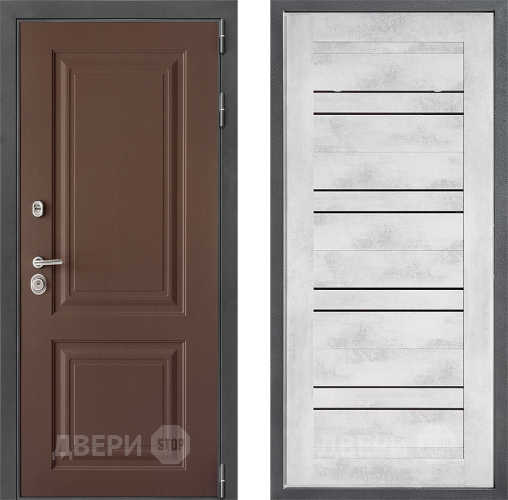 Входная металлическая Дверь Дверной континент ДК-3/729 ФЛ-49 Бетон снежный в Серпухове