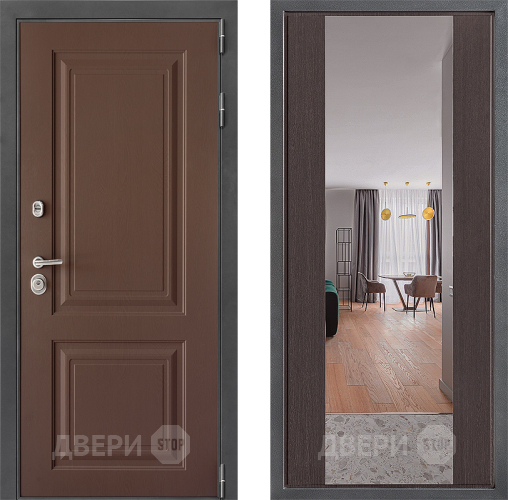Дверь Дверной континент ДК-3/729 ФЛЗ-1 Зеркало Венге в Серпухове