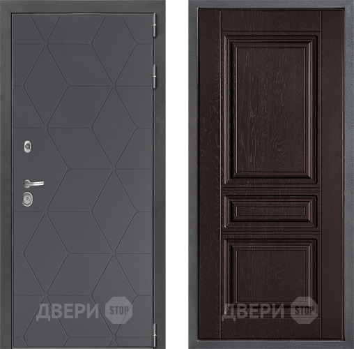 Входная металлическая Дверь Дверной континент ДК-3/744 ФЛ-243 Дуб шоколадный в Серпухове