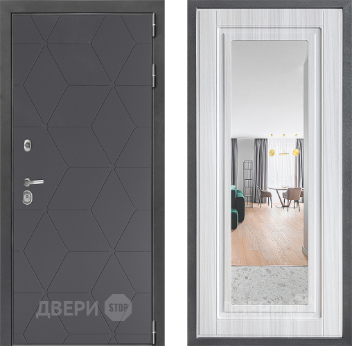 Дверь Дверной континент ДК-3/744 ФЛЗ Зеркало Сандал белый в Серпухове