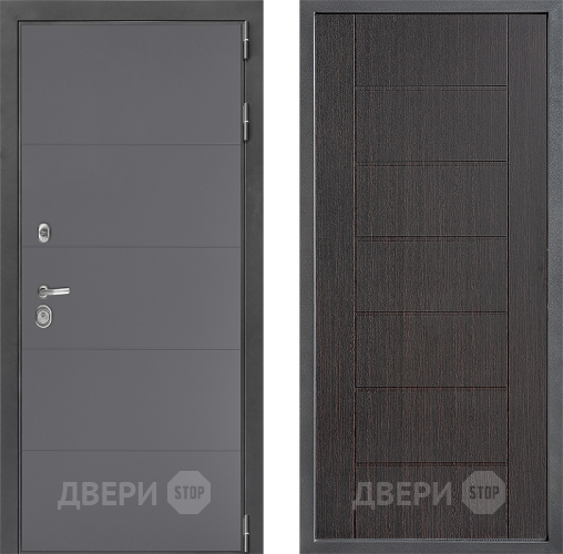 Входная металлическая Дверь Дверной континент ДК-3/649 ФЛ-Лайн Венге в Серпухове