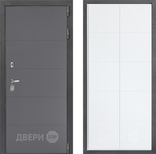 Входная металлическая Дверь Дверной континент ДК-3/649 ФЛ-Кватро Белое дерево в Серпухове