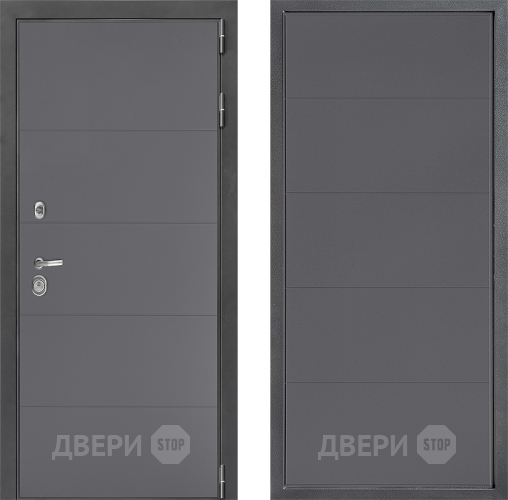 Входная металлическая Дверь Дверной континент ДК-3/649 ФЛ-649 Графит софт в Серпухове