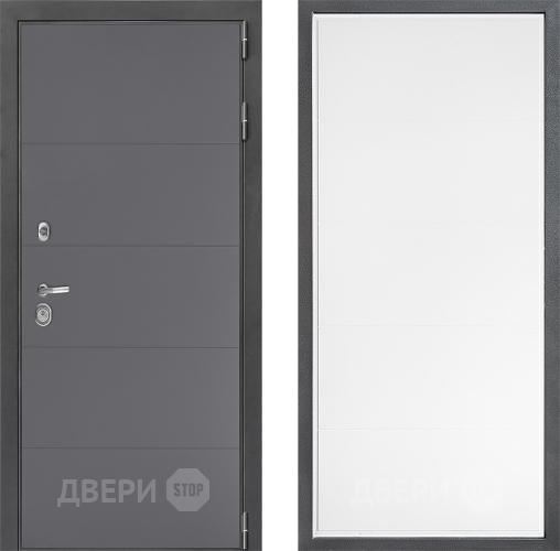 Входная металлическая Дверь Дверной континент ДК-3/649 ФЛ-649 Белый софт в Серпухове