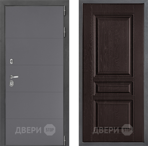 Входная металлическая Дверь Дверной континент ДК-3/649 ФЛ-243 Дуб шоколадный в Серпухове