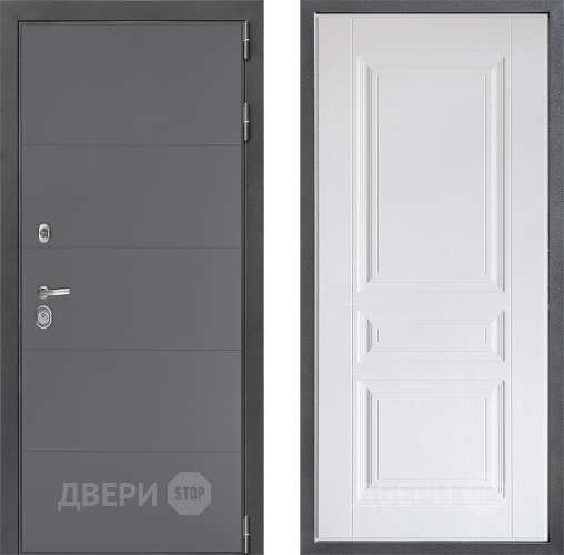 Входная металлическая Дверь Дверной континент ДК-3/649 ФЛ-243 Альберо Браш серебро в Серпухове