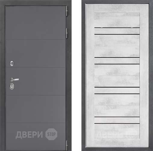 Входная металлическая Дверь Дверной континент ДК-3/649 ФЛ-49 Бетон снежный в Серпухове