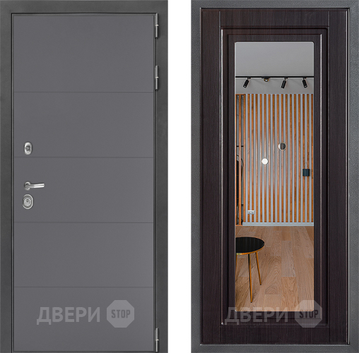 Дверь Дверной континент ДК-3/649 ФЛЗ Зеркало Венге в Серпухове