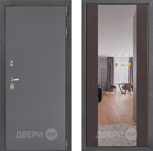 Дверь Дверной континент ДК-3/649 ФЛЗ-1 Зеркало Венге в Серпухове