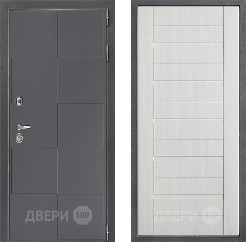 Входная металлическая Дверь Дверной континент ДК-3/606 ФЛ-70 Лиственница белая в Серпухове