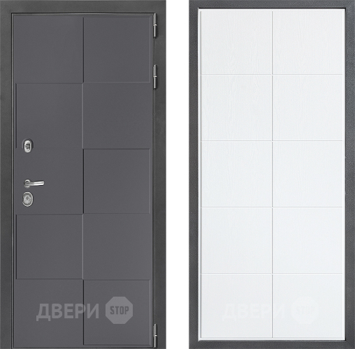 Входная металлическая Дверь Дверной континент ДК-3/606 ФЛ-Кватро Белое дерево в Серпухове